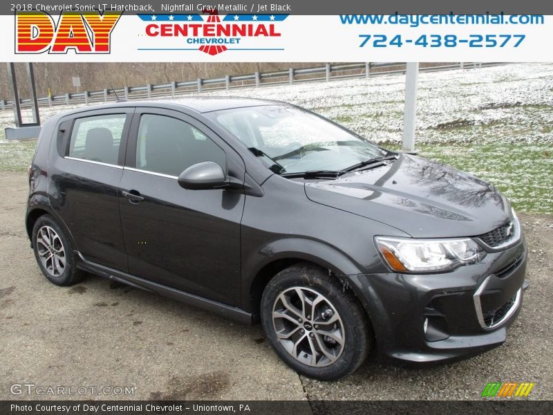 Nightfall Gray Metallic / Jet Black 2018 Chevrolet Sonic LT Hatchback