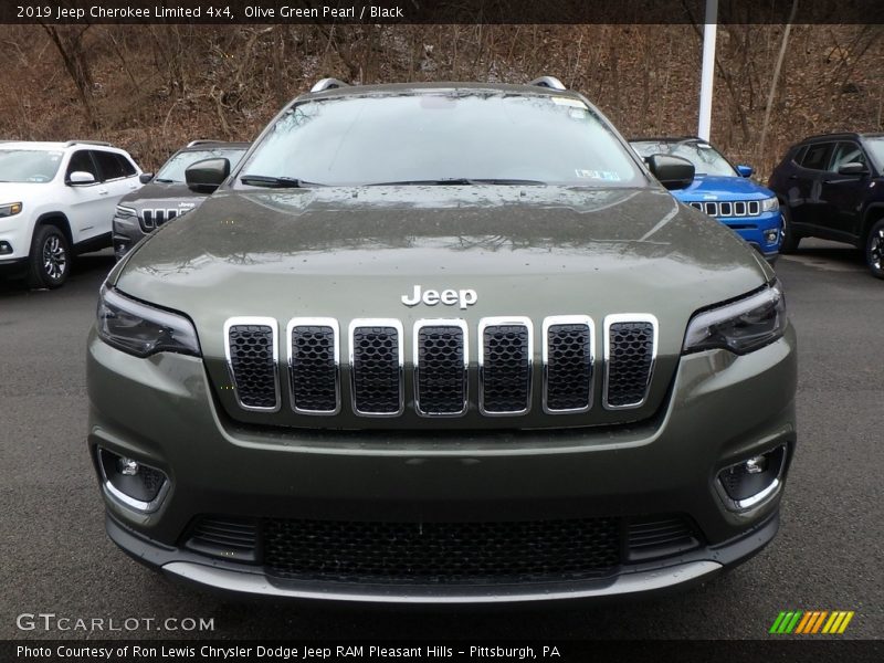 Olive Green Pearl / Black 2019 Jeep Cherokee Limited 4x4