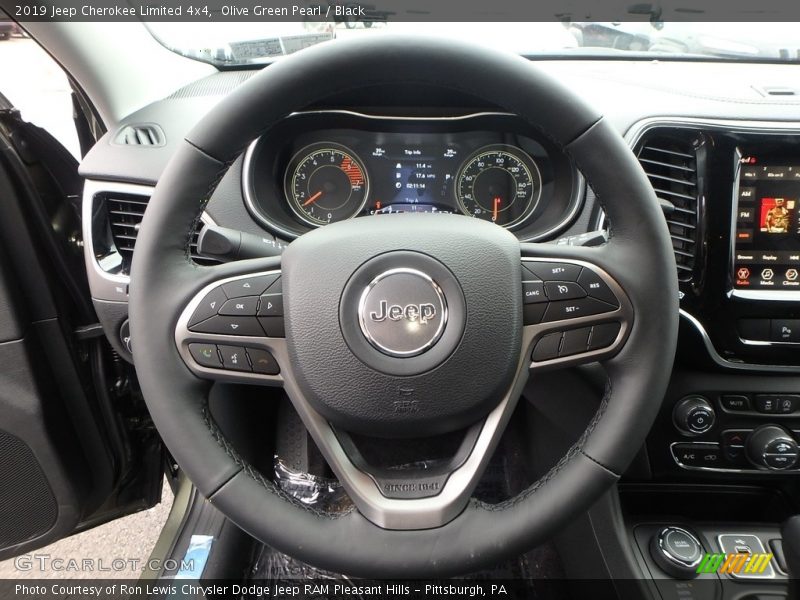 Olive Green Pearl / Black 2019 Jeep Cherokee Limited 4x4