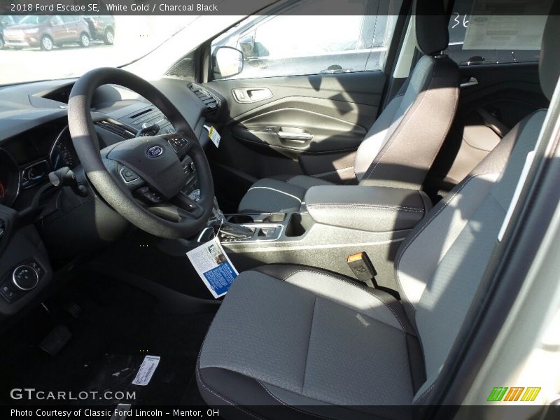 White Gold / Charcoal Black 2018 Ford Escape SE