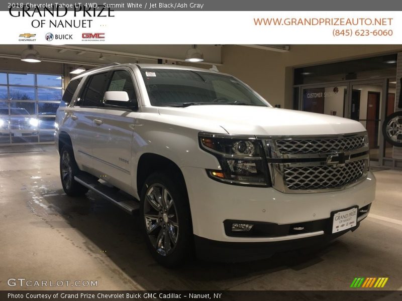 Summit White / Jet Black/Ash Gray 2018 Chevrolet Tahoe LT 4WD