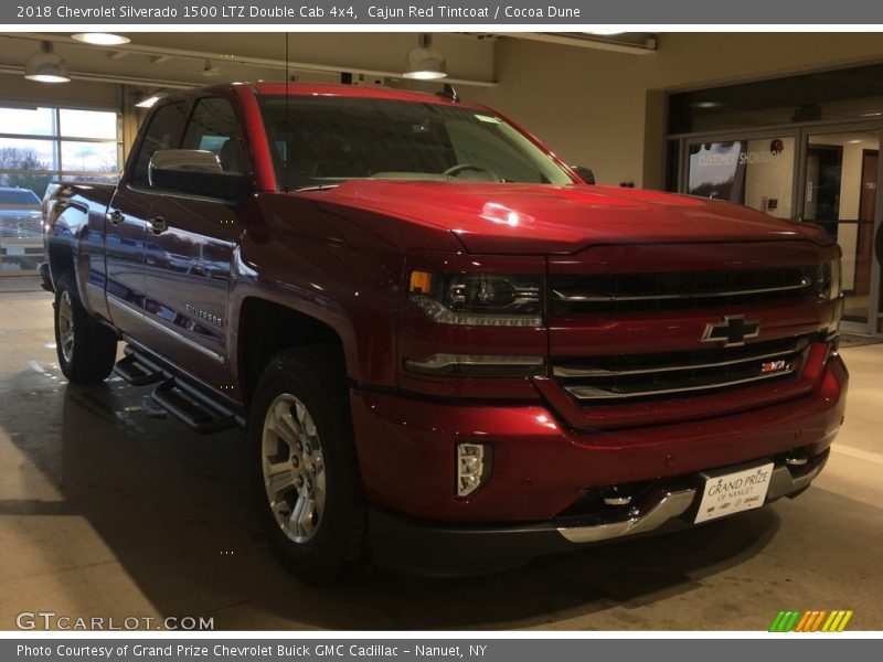 Cajun Red Tintcoat / Cocoa Dune 2018 Chevrolet Silverado 1500 LTZ Double Cab 4x4