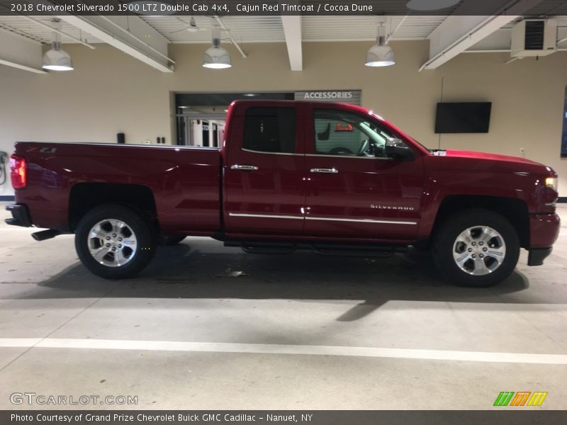 Cajun Red Tintcoat / Cocoa Dune 2018 Chevrolet Silverado 1500 LTZ Double Cab 4x4