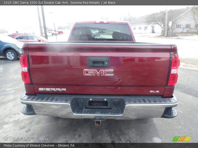 Sonoma Red Metallic / Jet Black 2015 GMC Sierra 1500 SLE Double Cab 4x4