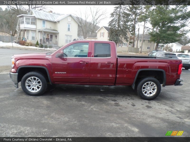 Sonoma Red Metallic / Jet Black 2015 GMC Sierra 1500 SLE Double Cab 4x4