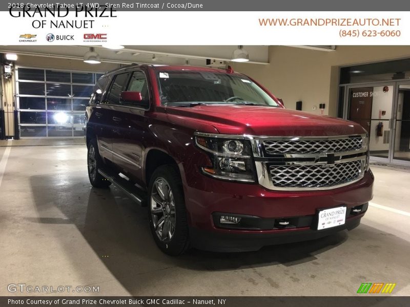 Siren Red Tintcoat / Cocoa/Dune 2018 Chevrolet Tahoe LT 4WD