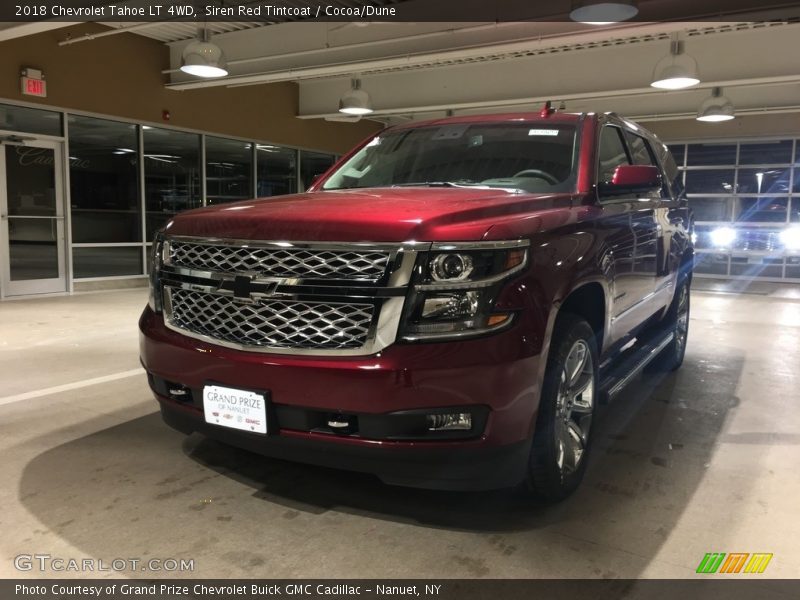 Siren Red Tintcoat / Cocoa/Dune 2018 Chevrolet Tahoe LT 4WD