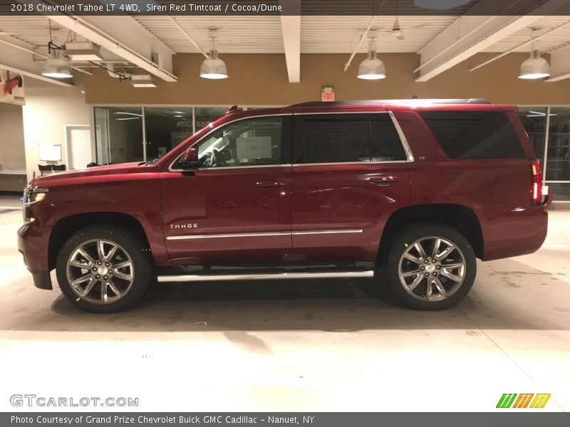 Siren Red Tintcoat / Cocoa/Dune 2018 Chevrolet Tahoe LT 4WD