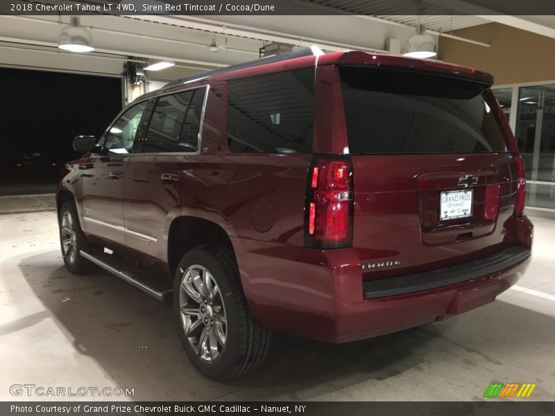 Siren Red Tintcoat / Cocoa/Dune 2018 Chevrolet Tahoe LT 4WD