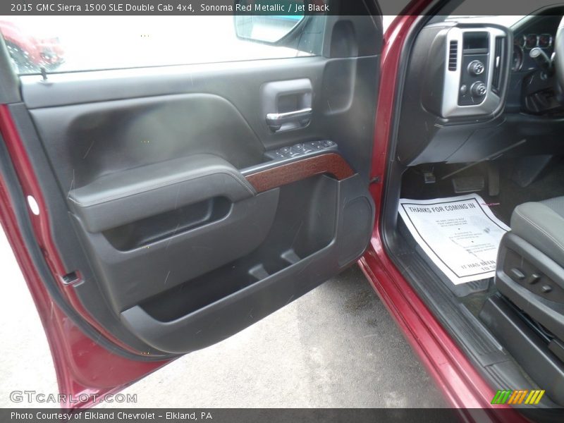 Sonoma Red Metallic / Jet Black 2015 GMC Sierra 1500 SLE Double Cab 4x4
