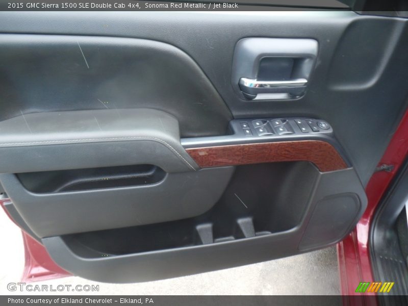 Sonoma Red Metallic / Jet Black 2015 GMC Sierra 1500 SLE Double Cab 4x4