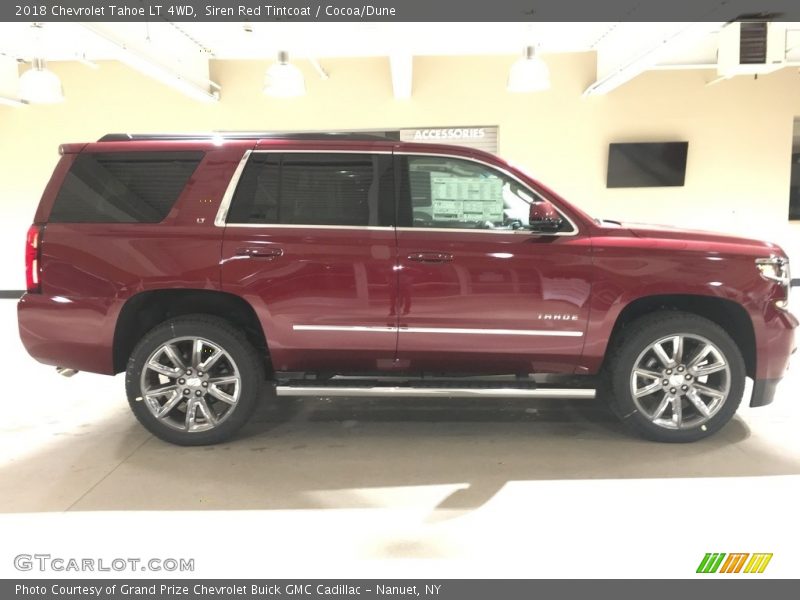 Siren Red Tintcoat / Cocoa/Dune 2018 Chevrolet Tahoe LT 4WD