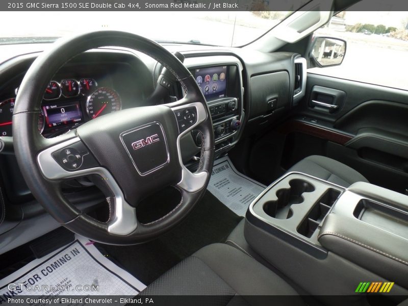 Sonoma Red Metallic / Jet Black 2015 GMC Sierra 1500 SLE Double Cab 4x4