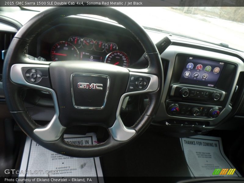 Sonoma Red Metallic / Jet Black 2015 GMC Sierra 1500 SLE Double Cab 4x4