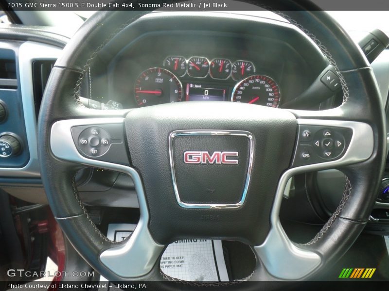 Sonoma Red Metallic / Jet Black 2015 GMC Sierra 1500 SLE Double Cab 4x4