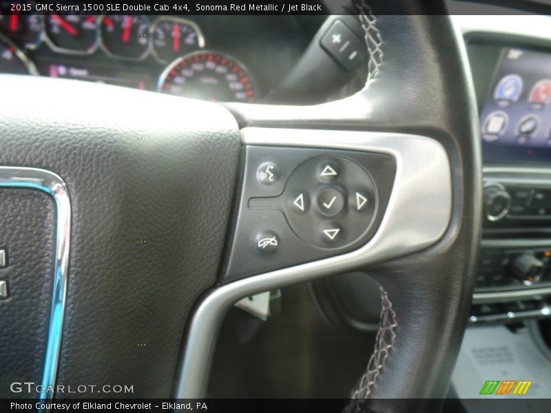 Sonoma Red Metallic / Jet Black 2015 GMC Sierra 1500 SLE Double Cab 4x4