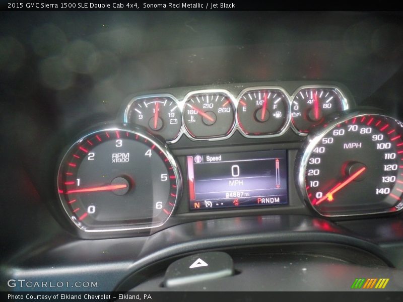 Sonoma Red Metallic / Jet Black 2015 GMC Sierra 1500 SLE Double Cab 4x4