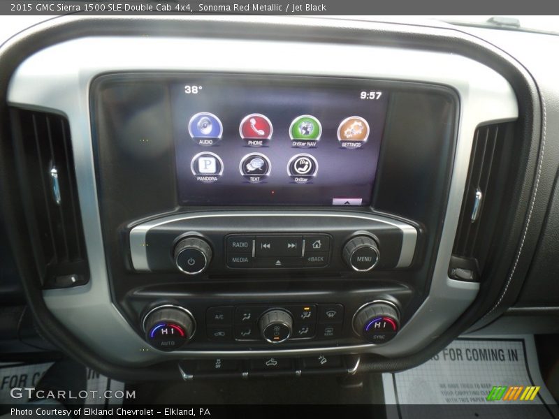 Sonoma Red Metallic / Jet Black 2015 GMC Sierra 1500 SLE Double Cab 4x4