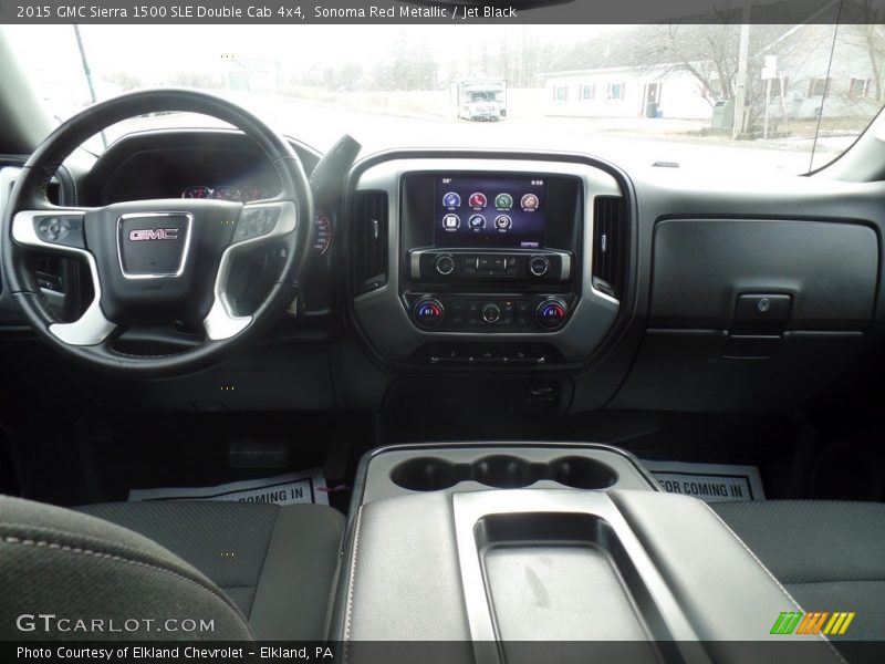 Sonoma Red Metallic / Jet Black 2015 GMC Sierra 1500 SLE Double Cab 4x4
