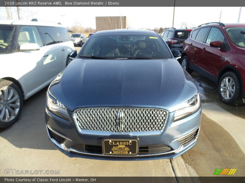 Blue Diamond Metallic / Ebony 2018 Lincoln MKZ Reserve AWD