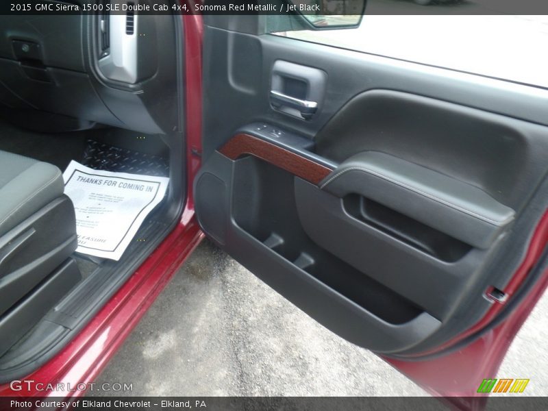 Sonoma Red Metallic / Jet Black 2015 GMC Sierra 1500 SLE Double Cab 4x4