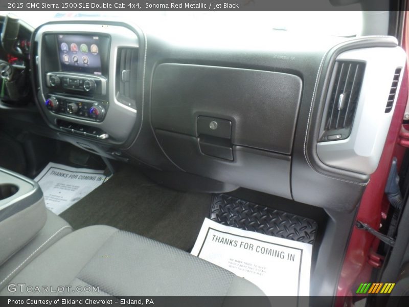 Sonoma Red Metallic / Jet Black 2015 GMC Sierra 1500 SLE Double Cab 4x4