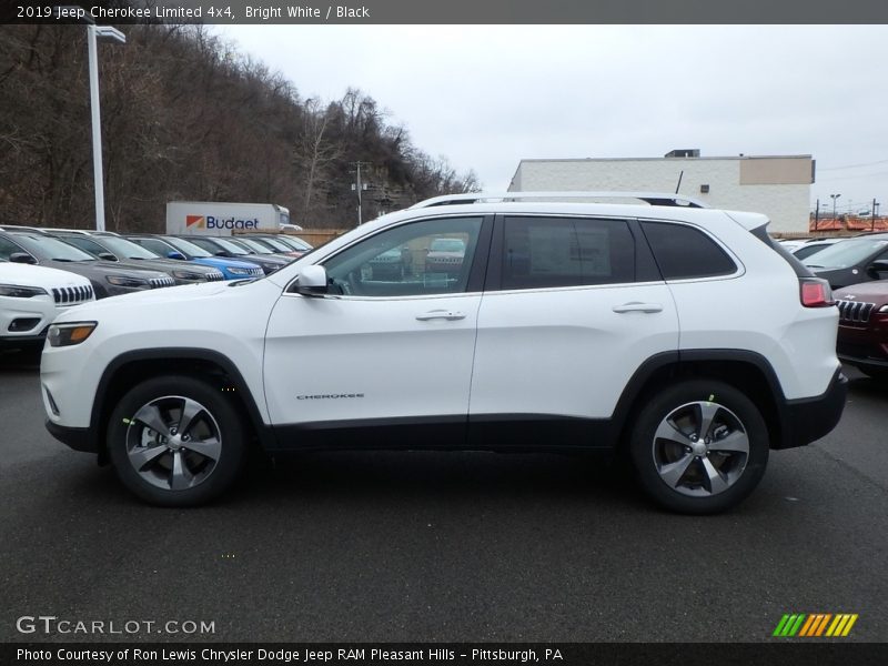 Bright White / Black 2019 Jeep Cherokee Limited 4x4