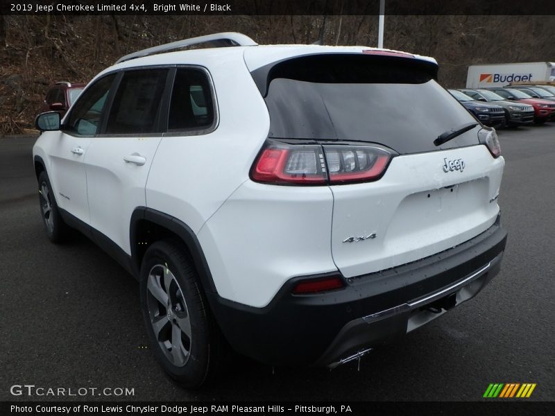 Bright White / Black 2019 Jeep Cherokee Limited 4x4