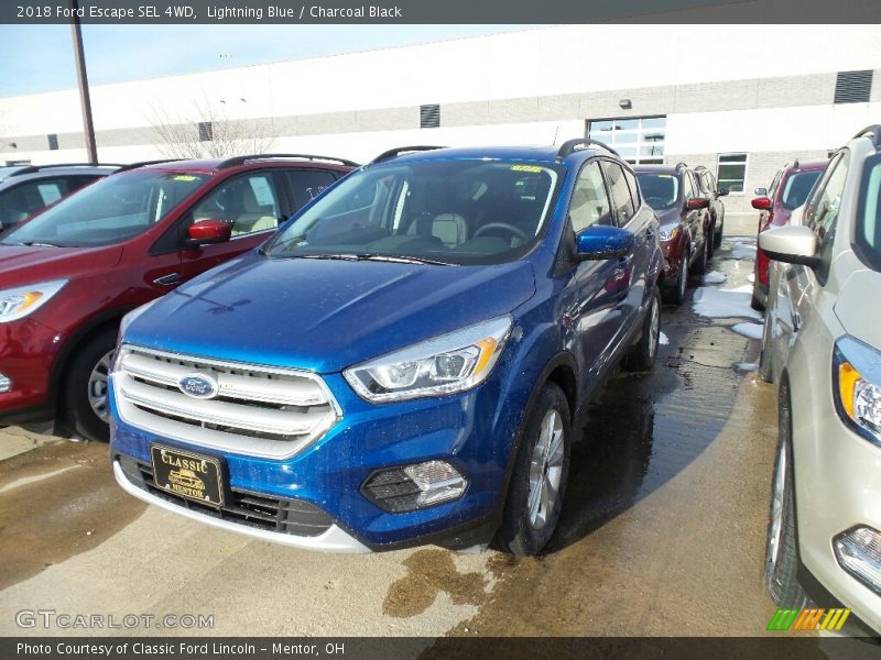 Lightning Blue / Charcoal Black 2018 Ford Escape SEL 4WD