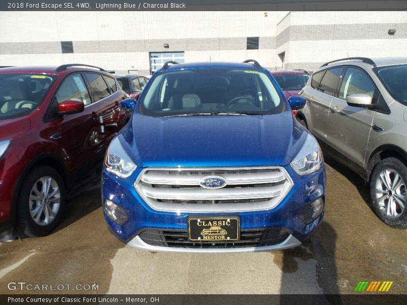 Lightning Blue / Charcoal Black 2018 Ford Escape SEL 4WD