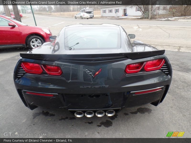 Shadow Gray Metallic / Adrenaline Red 2019 Chevrolet Corvette Grand Sport Coupe