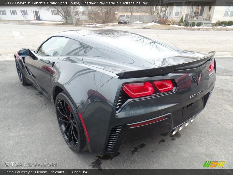 Shadow Gray Metallic / Adrenaline Red 2019 Chevrolet Corvette Grand Sport Coupe