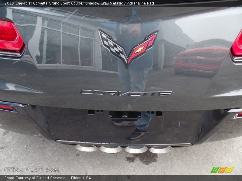 Shadow Gray Metallic / Adrenaline Red 2019 Chevrolet Corvette Grand Sport Coupe