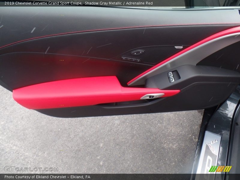 Shadow Gray Metallic / Adrenaline Red 2019 Chevrolet Corvette Grand Sport Coupe
