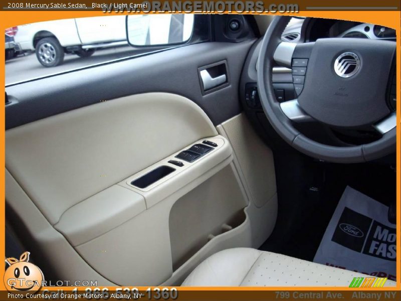 Black / Light Camel 2008 Mercury Sable Sedan