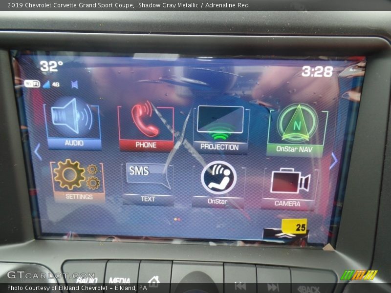 Shadow Gray Metallic / Adrenaline Red 2019 Chevrolet Corvette Grand Sport Coupe