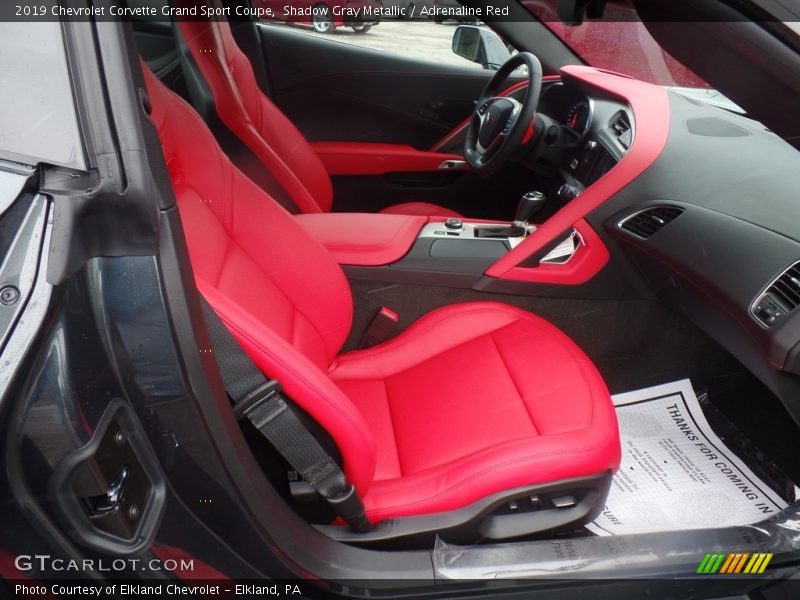 Shadow Gray Metallic / Adrenaline Red 2019 Chevrolet Corvette Grand Sport Coupe
