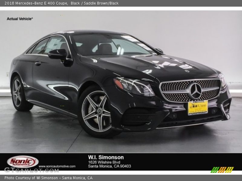 Black / Saddle Brown/Black 2018 Mercedes-Benz E 400 Coupe