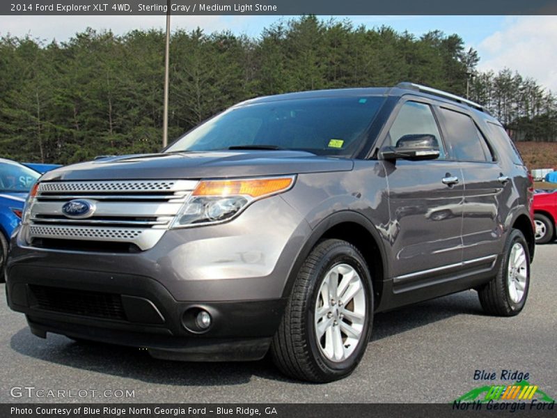 Sterling Gray / Medium Light Stone 2014 Ford Explorer XLT 4WD