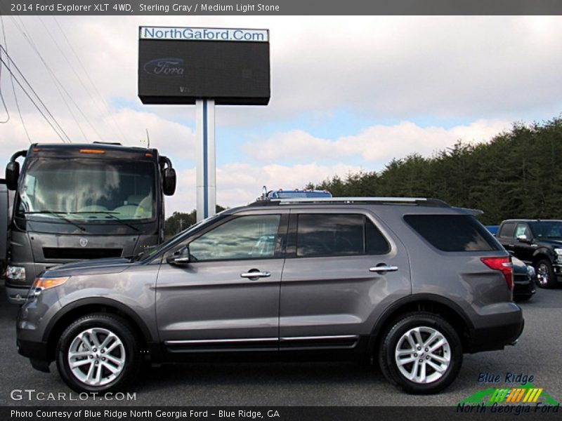 Sterling Gray / Medium Light Stone 2014 Ford Explorer XLT 4WD