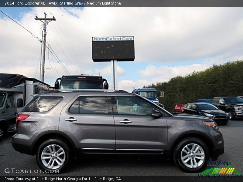 Sterling Gray / Medium Light Stone 2014 Ford Explorer XLT 4WD