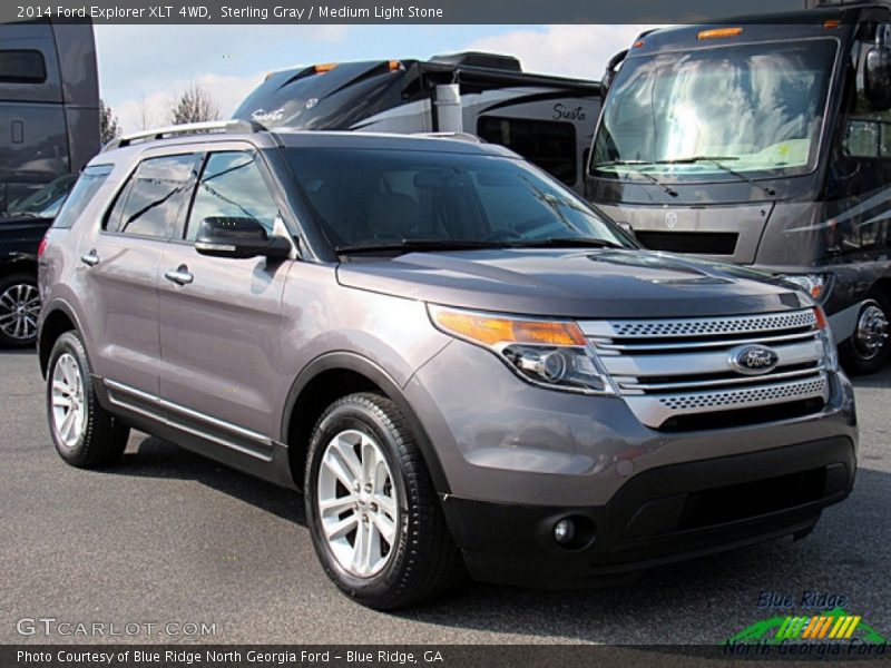 Sterling Gray / Medium Light Stone 2014 Ford Explorer XLT 4WD