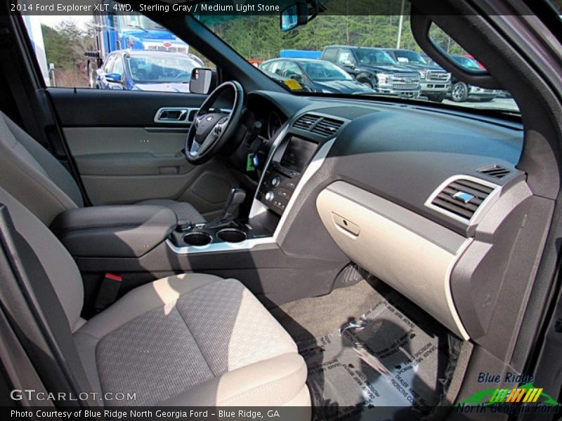 Sterling Gray / Medium Light Stone 2014 Ford Explorer XLT 4WD