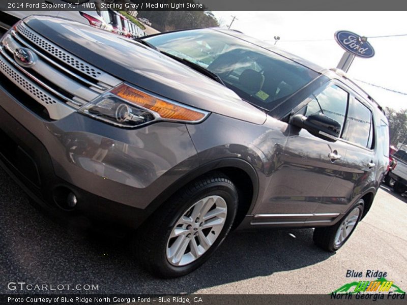 Sterling Gray / Medium Light Stone 2014 Ford Explorer XLT 4WD