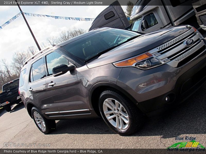 Sterling Gray / Medium Light Stone 2014 Ford Explorer XLT 4WD