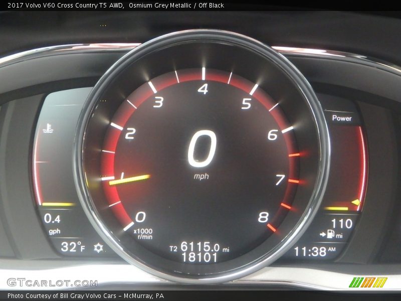 Osmium Grey Metallic / Off Black 2017 Volvo V60 Cross Country T5 AWD