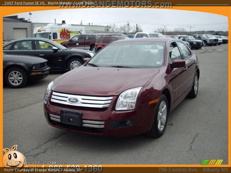 Merlot Metallic / Light Stone 2007 Ford Fusion SE V6