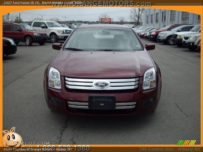 Merlot Metallic / Light Stone 2007 Ford Fusion SE V6