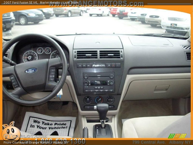Merlot Metallic / Light Stone 2007 Ford Fusion SE V6