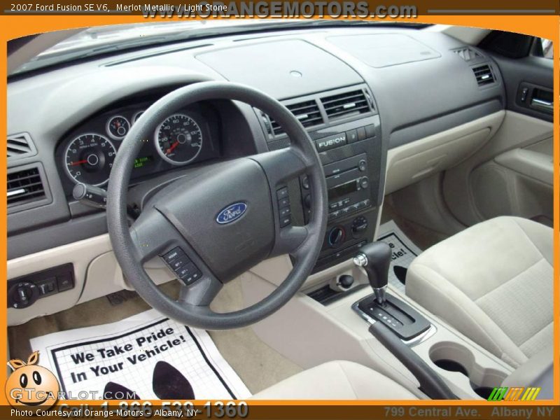 Merlot Metallic / Light Stone 2007 Ford Fusion SE V6
